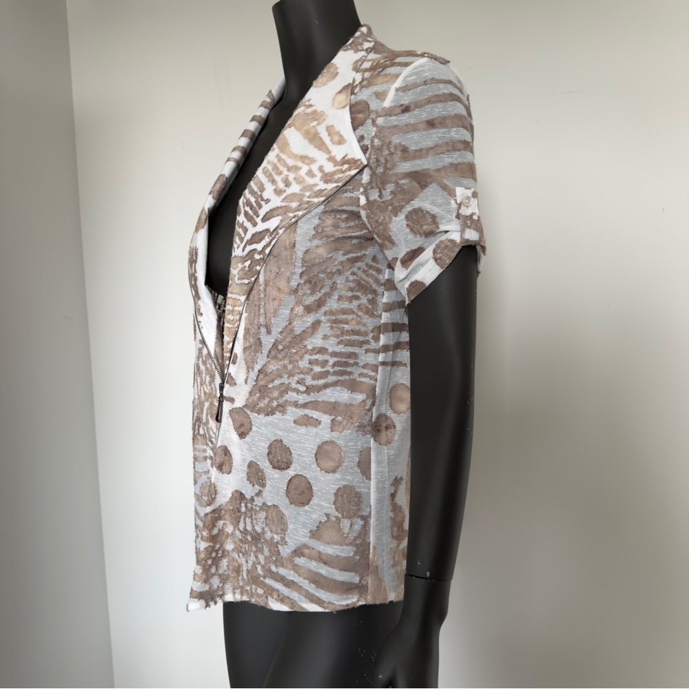 161. Picadilly Canada Zip-Front Textured Blazer - Size S (NWT) - Picture 4 of 8